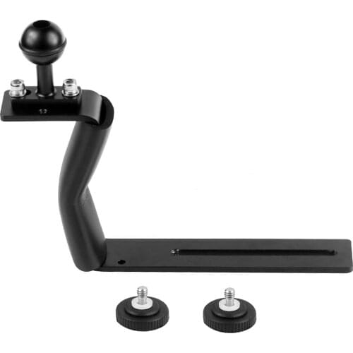 Z Shape Handle Mount with Base Adapter Lightweight Single Handle Ball Support Extension Diving Bracket for SLR Camera
