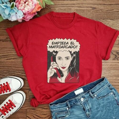 La Casa De Papel Shirt Money Heist Nairobi Empieza El Matriarcado Vintage T Shirt Harajuku Tees