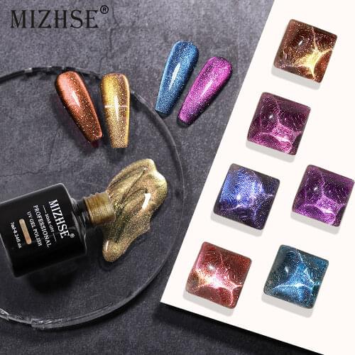 MIZHSE 7ML 9D Cat Magnetic Gel Nail Polish 9D Galaxy Cat Eye Semi Permanent Varnish Hybrid UV LED Gel for Nail Art Manicure