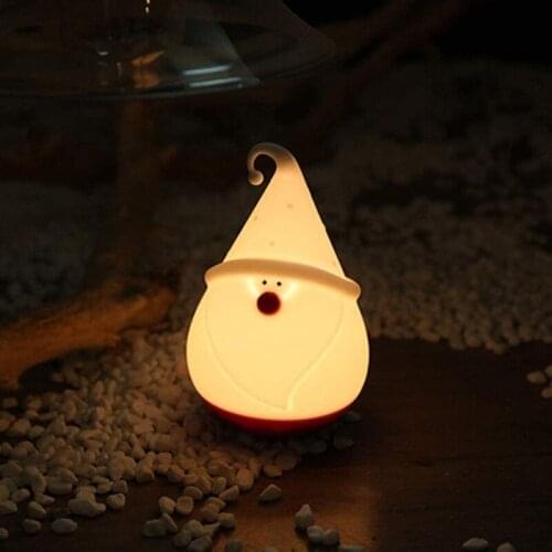 1pc Santa Claus Night Light Multi-Function Rechargeable Colorful LED Lamp Home Garden Kids Ambient Decoration Ornament