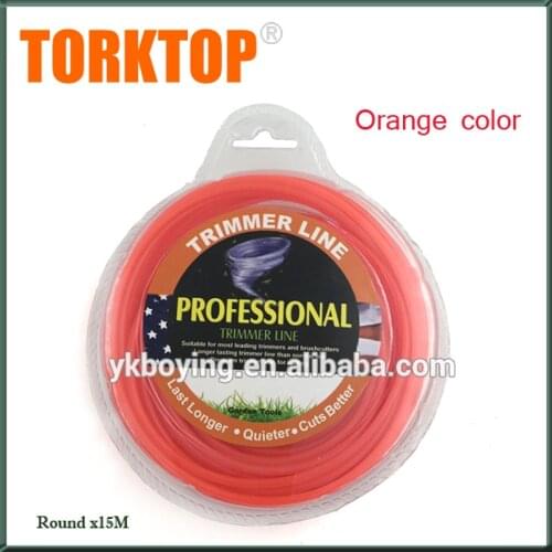 New goods white color 2.4mm X15M brush cutter round nylon trimmer line