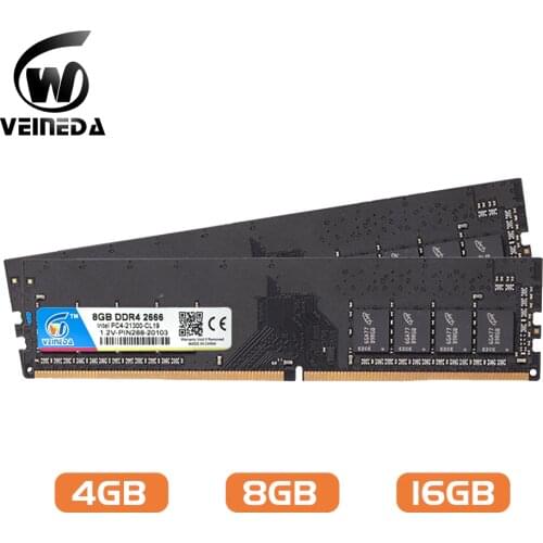 VEINEDA DIMM ram DDR4 8GB 16gb PC4-19200 Memory Ram ddr 4 2400 For Intel AMD DeskPC Mobo ddr4 8 gb 1.2V 288pin