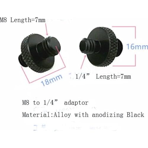 M8 Male to 1/4" male and M8 male to 3/8 male adaptor Screw Adapter for tripod and other parts