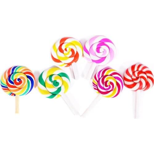 Rainbow lollipop for Slime DIY Candy Polymer Bead Filler Addition Slime Accessories Toys Lizun Modeling Clay Kit for Children
