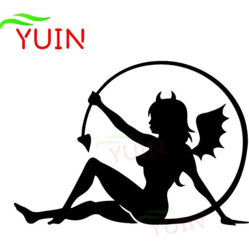Sexy Female Devil Elf Car Sticker Fashion PVC Body Window Decoration Accessories Decals Waterproof and Anti-ultraviolet Stickers