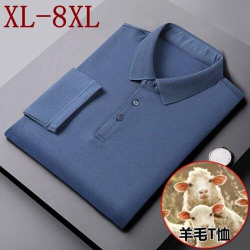 8XL 7XL 6XL Wool Sweater Men Polo Shirt 2021 New Fall Winter Soft Warm Mens Sweaters Top Quality Business Thick Pullovers Men