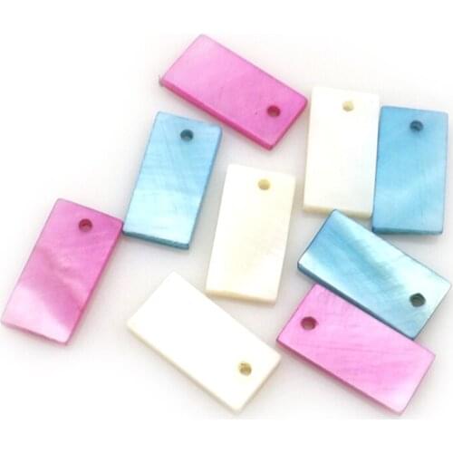 Mixed Colors Oblong Shell Pendant, Oblong Shell Charm, Fashion Shell Jewelry Fittings 100pcs/Lot Free Shipping