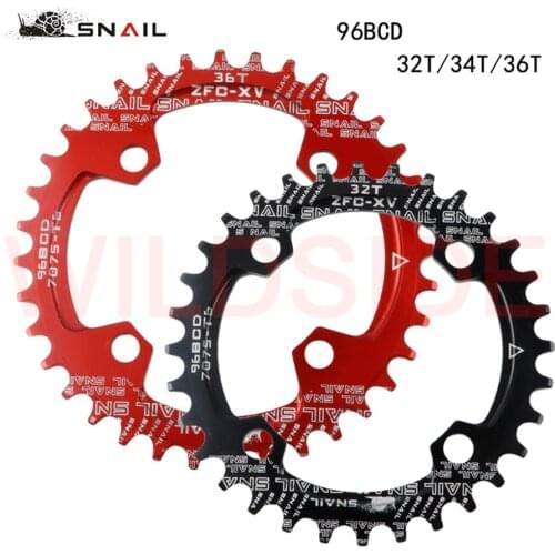 SNAIL 96BCD Round Oval chainring 32T 34T 36T Positive And Negative Gear Disc MTB Mountain bike chainwheel for M7000 M8000 M9000