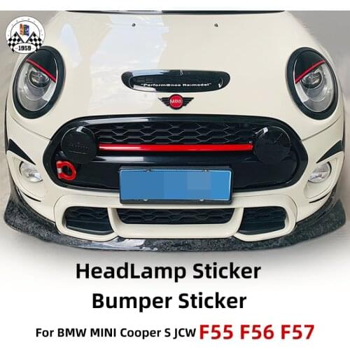 Brand New Avery Material Headlamp Sticker JCW Bumper Sticker For mini cooper F54 F55 F56 F57