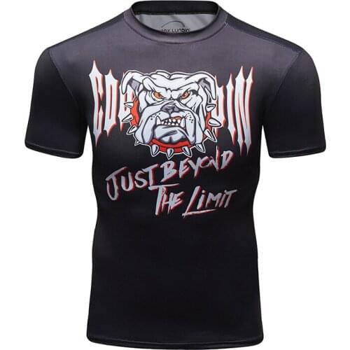 Sublimation Printed Compression T-Shirt Sport Wears for Men Gym