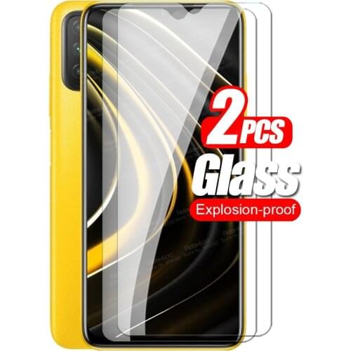 2pcs Tempered Protective Glass For Xiaomi Poco M3 PocoM3 Screen Protector Pocom3 Xiomi Pocophone Pocco Poko Poxo M 3 Safety Film