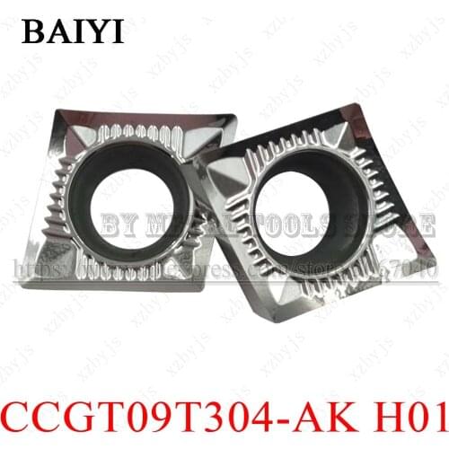 10pcs CCGT09T304-AK H01 CCGT09T304 AK H01 Carbide Aluminum Inserts CNC Cutter Lathe Aluminum blade Machine CCGT turning tools