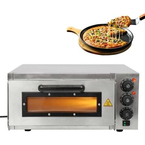 16inch Electric Pizza Oven Machine Deck Commercial Home Baking Forno Pizza Fire Stone Catering Asbestos Roaster 1.2KW