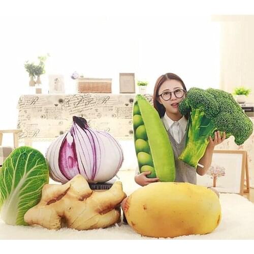 20-50cm Simulation Vegetable Pillow Cushion Vegetable Plush Dolls Potato Onion Doll Broccoli Cabbage Pea Pepper Plush Toy