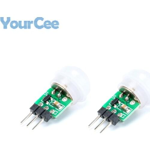 100pcs Mini IR Pyroelectric Infrared PIR Motion Human Sensor Automatic Detector Module AM312 Sensor DC 2.7 to 12V