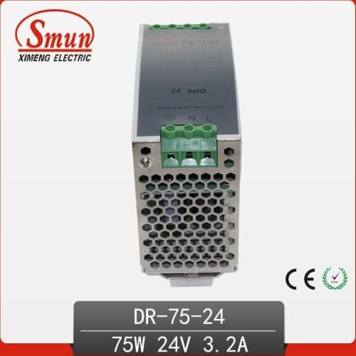 75W 24V 3.2A Single Output AC-DC Indoor Din Rail Switching Mode Power Supply DR-75-24 WIth CE ROHS