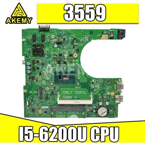 AKemy 14236-1 Laptop motherboard for Dell Inspiron 15-3559 original mainboard I5-6200U with video card