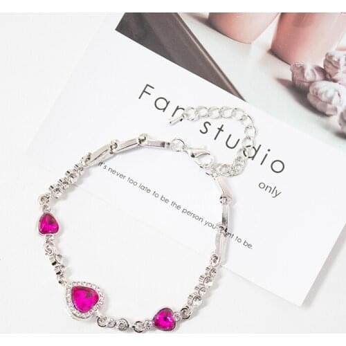 Bracelet Jewelry New Fashion Classic Heart of The Sea Crystal Silver Fashion Bracelet Jewelry Is A Gift for Women Jewelry