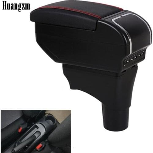 For Nissan March Micra K13 MK4 IV armrest box central Store content Storage box with cup holder ashtray 9USB interface 2010-2017