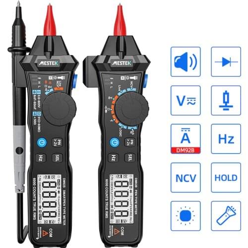 Digital multimeter True RMS 6000 Counts Digital Display Pocket Pen Multimeter High Precision Smart Multimeter Automatic Range