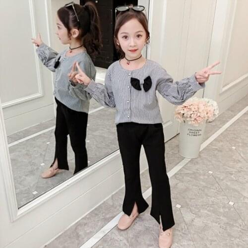 Girls Suits Sweatshirts + Pants Sets Kids Teenagers 2021 New Spring Autumn Tracksuits Comfortable Cotton Children Clothing Sport