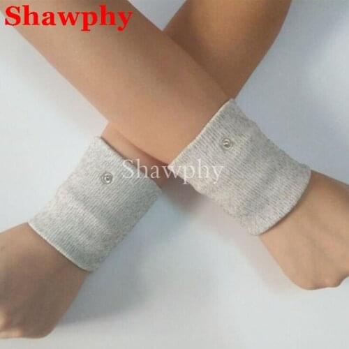 Conductive Wrist Electrode Massage Wristband for Tens Machine Electro Therapy bio for Pain Relief Massager With Cable