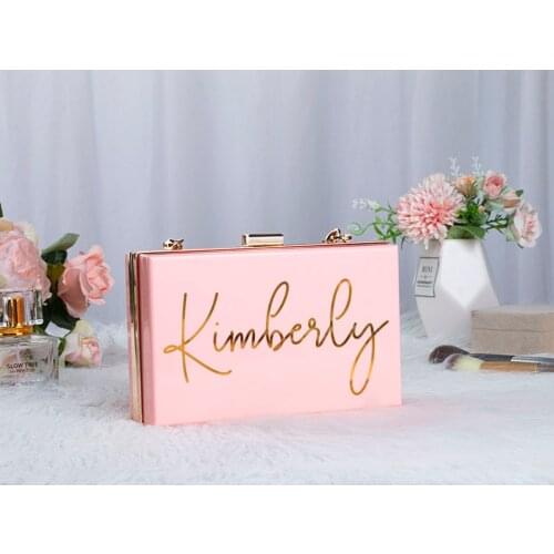 Personalized Bridesmaid Clutch Acrylic Clutch Custom Bridesmaid Purse Bride Bag Bridesmaid Gift Bridesmaid Proposal Bachelorette