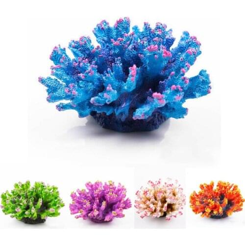 ARTIFICIAL AQUARIUM CORAL DECORATION FISH TANK CORAL REEF ORNAMENT ROCK FLOWER LANDSCAPING ACUARIO DECOR DECORATIVE MARBLES