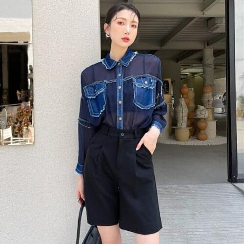 Женские короткие рубашки JCHENSJ China At AliExpress