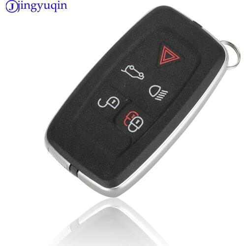 Jingyuqin 5 Buttons Key Housing For Land Rover Range Rover Sport LR4 Vogue 2010-2013 Remote Key Fob Cover Case Cover