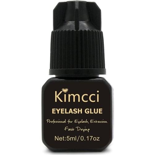 Kimcci Individual Eyelash Glue Extension 3 Seconds Black Lashes Adhesive for False Eyelashes Extensions Fast Dry Long Lasting