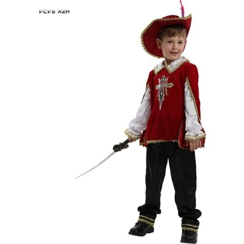Boys Halloween Warrior Costume kids Children the crusades knight Cosplay Carnival Purim parade Stage play Masquerade party dress
