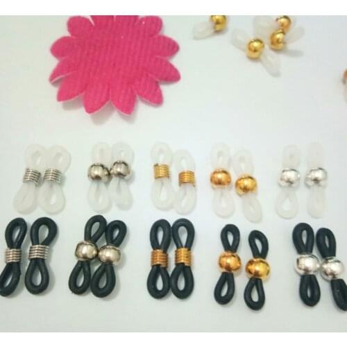 Hot New Lowest Price 2000pcs White/Black Rubber Sunglasses Glasses Rope Connectors Eyewear Holder Accessories For Jewelry Making