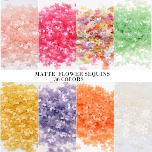 Matte Flower Sequins 10mm Cup Five Finger Sequin Paillettes DIY Sewing Wedding Craft Supplies Women Garments Accessories