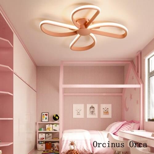 Cartoon Creative Colorful Windmill Ceiling lamp Girls Bedroom Childrens Room Lights Modern Simple LED Rotary Ceiling lamp