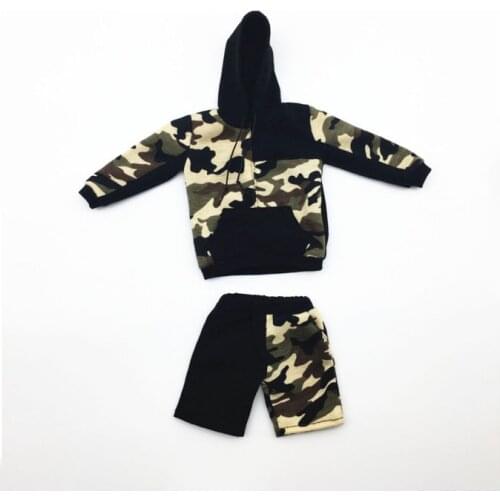 1/6 Scale Male Fashion Stitching Camouflage Suit Soldier Model Costume For 12'' Action Figure Body DIY Accessories