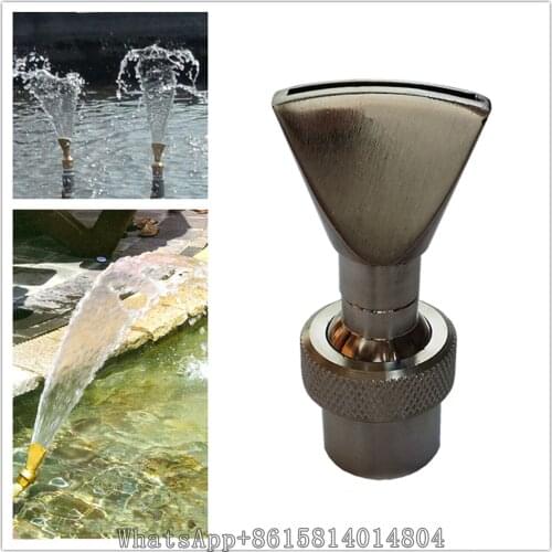 3/4"DN20 1"DN25 1.5" DN40 2" 304 stainless steel Fan Shaped Fountain Nozzles Bird Bath /Garden Pond Duck Tail Fountain Nozzles