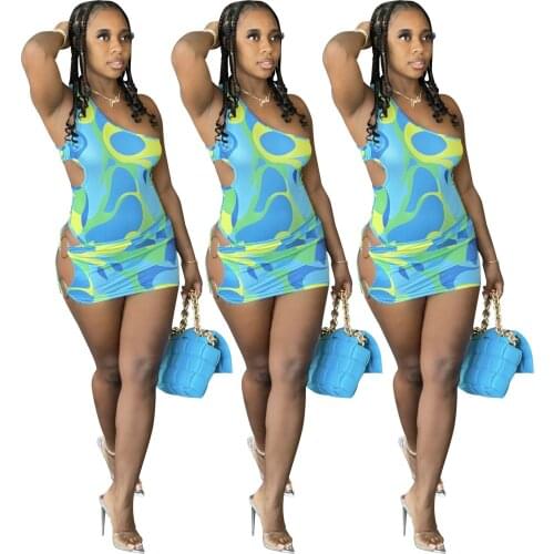 Summer New Womens Sexy Fashion One-Piece Swimsuit Skirt Swimsuit Two-Piece Suit