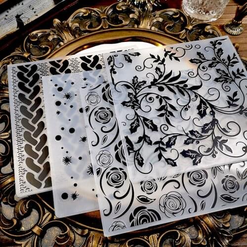 Panalisacraft Christma rose flower leaves Embossing Folders for DIY Scrapbooking Paper Craft/Card Making Decoration Supplies