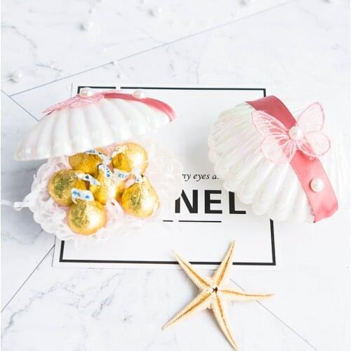 20pcs gift box packaging candy box favor boxes Marriage Goods [Pearlescent Shell] Hibiscus Box Marriage Candy Box INS Wind Carry