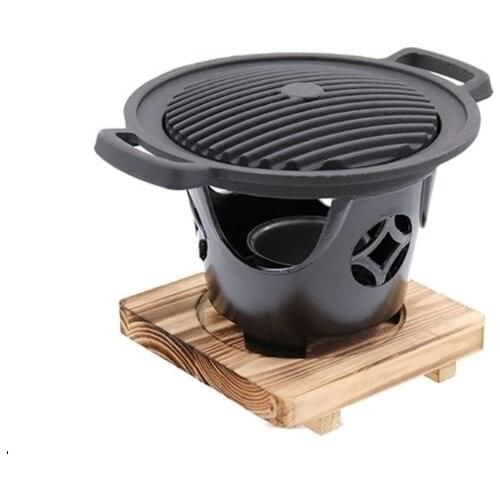Portable Korean one person small bbq grills household single table barbecue grill Japanese Mini baking pan 080-8