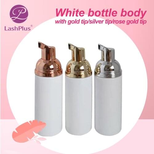 Eyelash Extensions Shampoo white Refillable Empty Bottle Eyelash Extension Makeup Clean