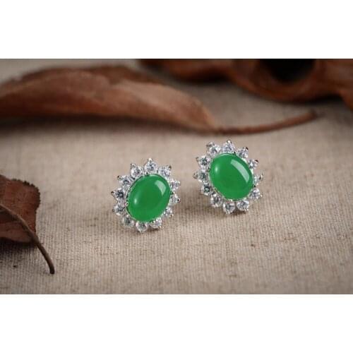 NEW CMajor Four Leaf Carnelian Studs Earring For Women natural gem/stone/coral/opal Marcasite Earrings Party, Luxury Dubai