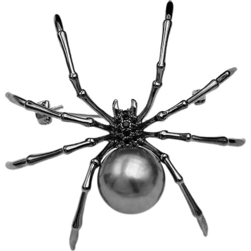 Alloy Cute Vintage Style Spider Brooches Womens Witch Bridal Brooch Pin