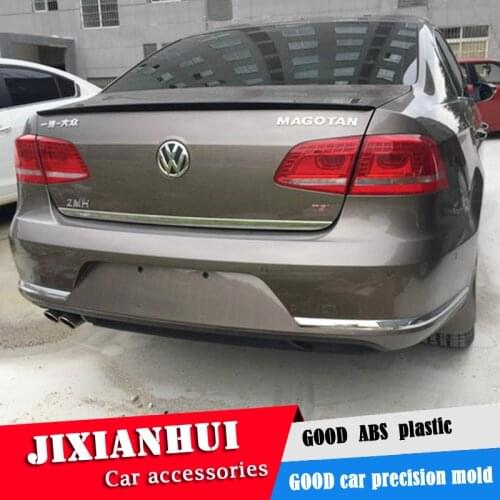 For Passat B7 Spoiler 2011-2015 Volkswagen Passat B7 Spoiler ABS plastic Material Car Rear Wing Color Rear Spoiler