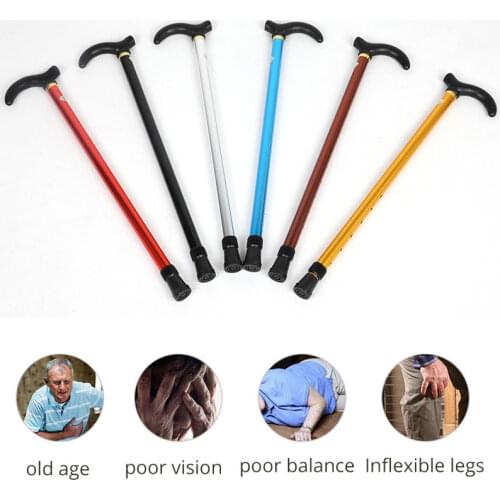 Outdoor Retractable Walking Sticks for Elderly People Trusty Walking Cane Non-slip Walker Canes Trekking Poles Hike Accessories