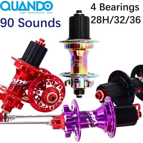 Quando Bearing Bike Hub 5 Pawls 4 Bearings hub 90 Click Sounds MTB Mountain Quick Release 32 28 36 Holes 32h 28h 36h Disc Brake