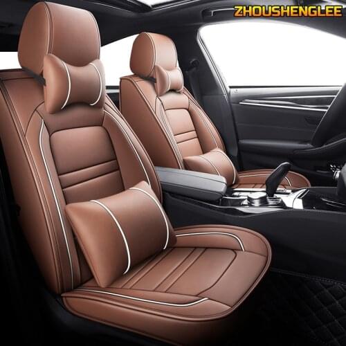 ZHOUSHENGLEE Leather car seat cover For kia Rio 3 4 2017 2018 Sorento 2005 2007 2011 2013 2016 2017 soul spectra styling