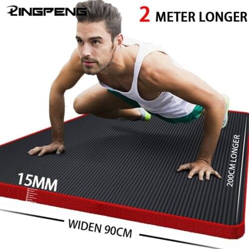 200 * 90CM Edging Thicken Non-Slip Fitness Mat High Density Exercise Yoga Mats For Gym Home Fitness Exercise Gymnastics