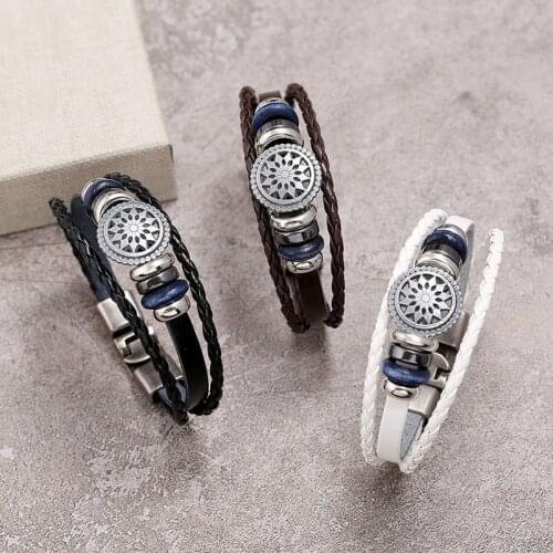 2021 Sunflower Leather Bracelet Elegant Temperament Unisex Fashion Bracelet Jewelry
